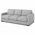 3-Sitzer Sofa Hellgrau mit tiefem Sitz 218x92x80 cm