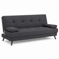 Kompaktes Schlafsofa Dunkelgrau mit Klappfunktion 190x88 cm