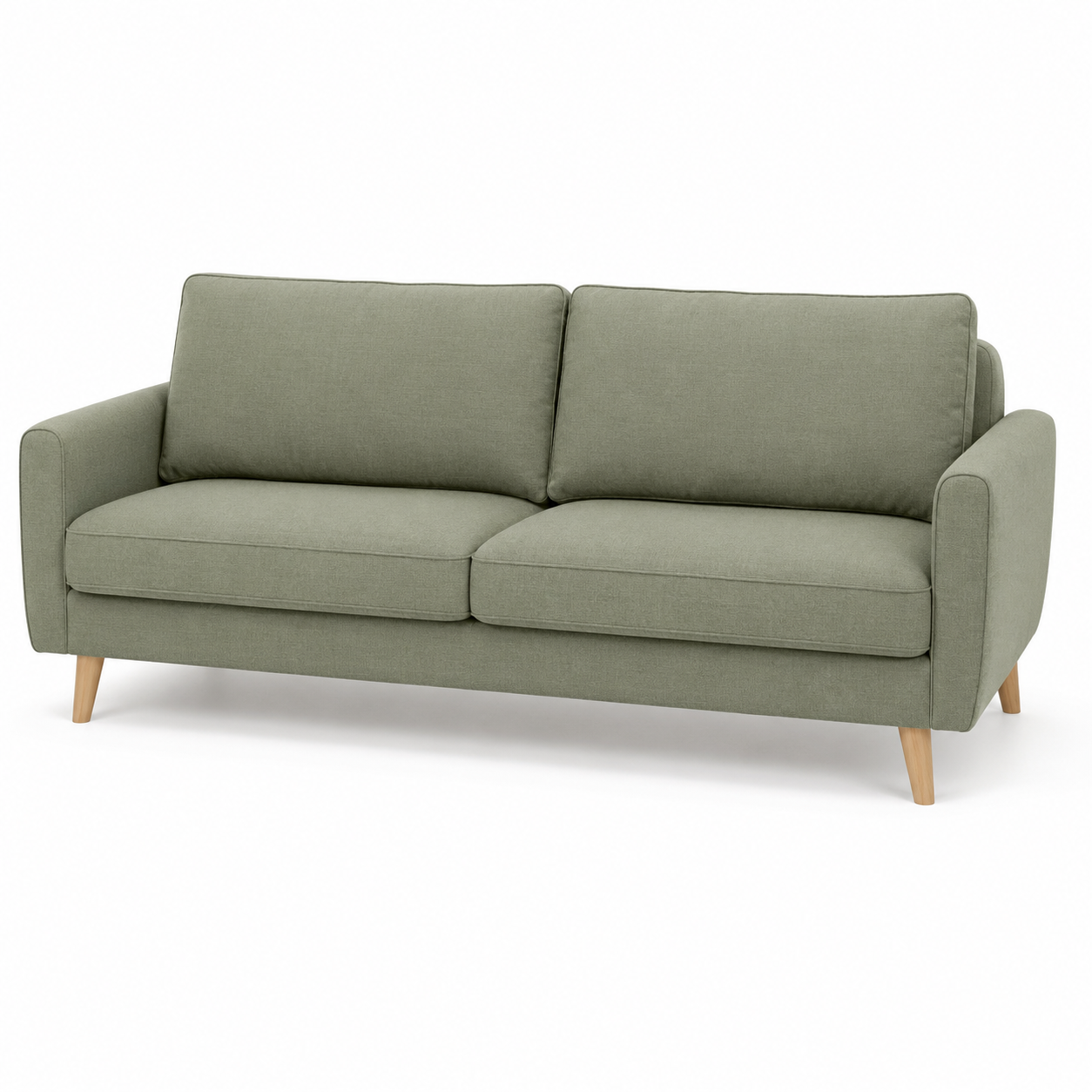 Skandinavisches Sofa Salbeigrün mit abnehmbaren Kissen 205x90 cm