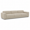 Japandi 3-Sitzer Sofa Naturbeige mit niedriger Rückenlehne 224x94 cm