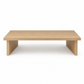 Niedriger Japandi Couchtisch Eiche Hell 120x60x32 cm