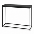 Schmaler Konsolentisch Eiche Schwarz für Wohnzimmer 100x30x80 cm