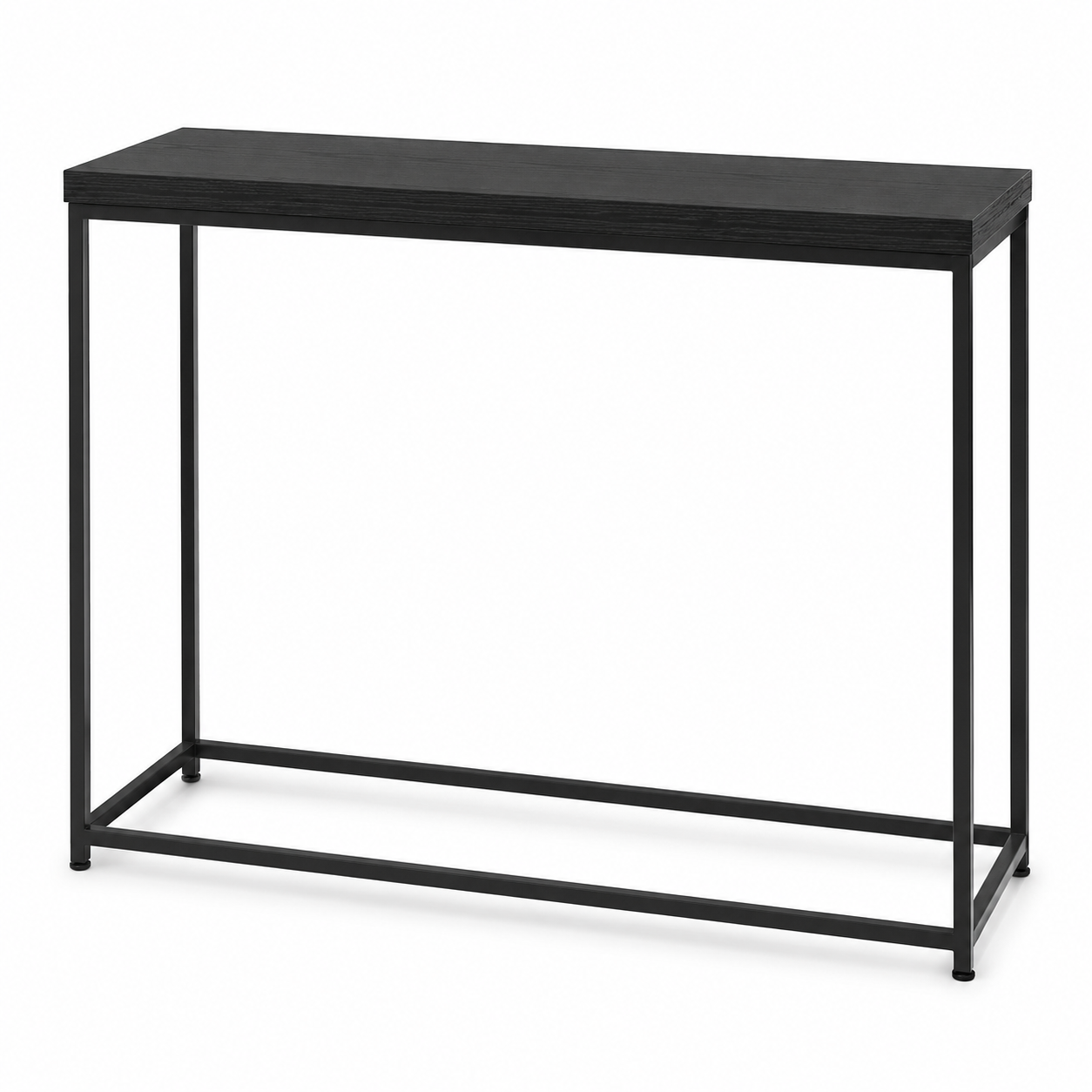 Schmaler Konsolentisch Eiche Schwarz für Wohnzimmer 100x30x80 cm