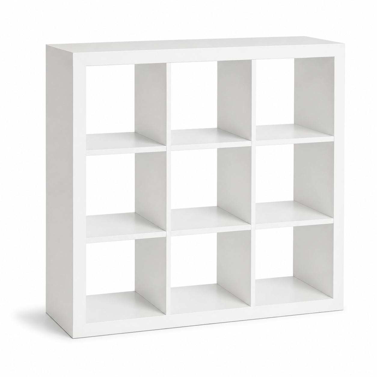 Raumteiler Regal Weiß mit neun Fächern 110x30x110 cm