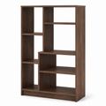 Modulares Regal Walnuss mit asymmetrischen Fächern 100x35x150 cm