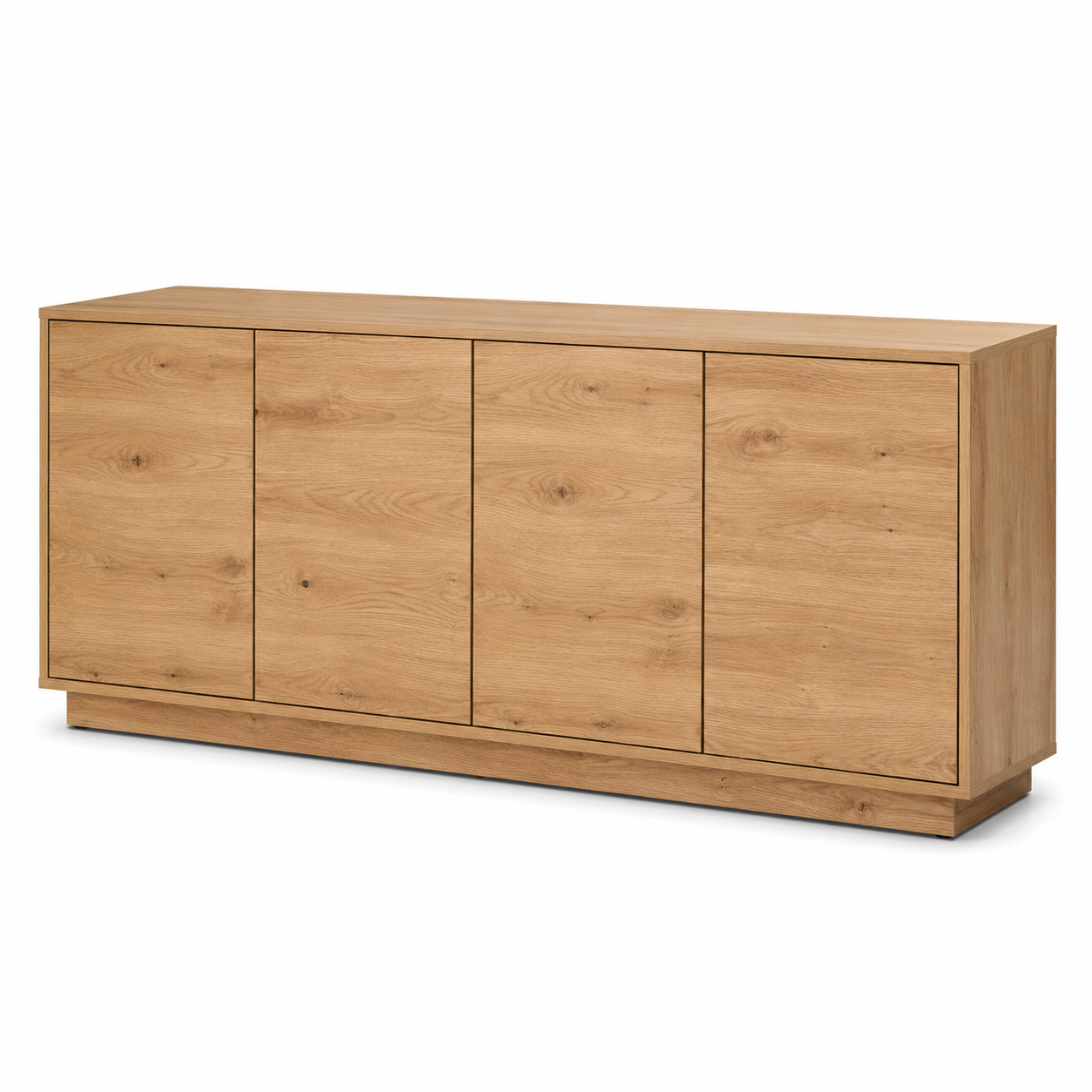 Sideboard Eiche Natur mit vier Türen 160x42x78 cm