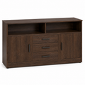 Sideboard Rattanoptik Natur mit Schiebetüren 150x40x78 cm