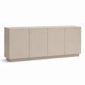 Modernes Sideboard Sandbeige mit Push-to-open Türen 180x45x80 cm