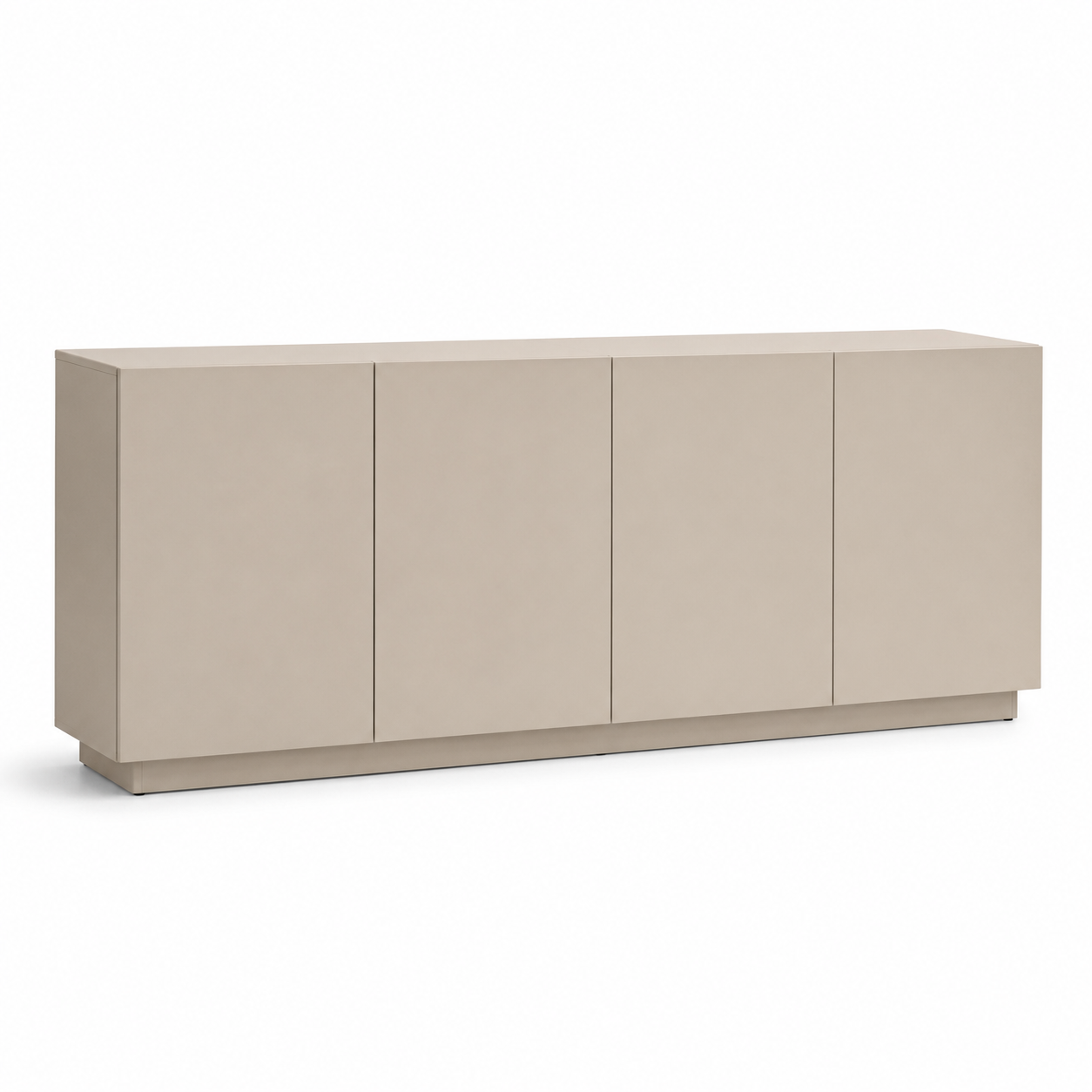 Modernes Sideboard Sandbeige mit Push-to-open Türen 180x45x80 cm